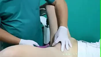 Orgasm on gyno chair