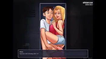 Hot blonde teen gets her petite and delicious pussy fucked and cummed inside l My sexiest gameplay moments l Summertime Saga[v0185] l Part 26