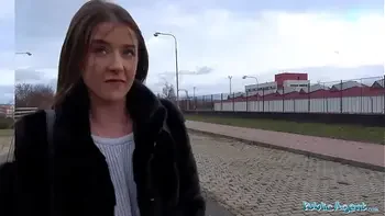 Public Agent Sexy Sybil Kailena gets her hot mouth filled with cum