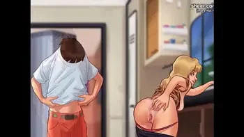 Three horny and thirsty for sex teens got a big cock inside their petite and young pussy l My sexiest gameplay moments l Summertime Saga[v0185] l Part 27