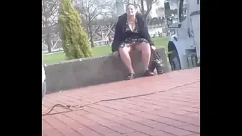 Wife's legs wide open teasing strangers