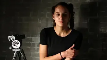 Pretty teen babe got her tits whipped