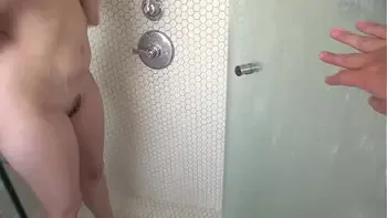 big boobs, shower