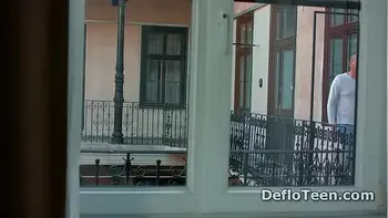 Shy teen with nice boobs Shura Tambov gets her cherry popped