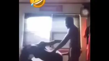 African guy bangs on his girl roughly,After eating pizza