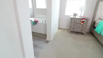 Cute Brunette Stepsis (Hazel Moore) Jerks Off Her Big Dick Stepbro