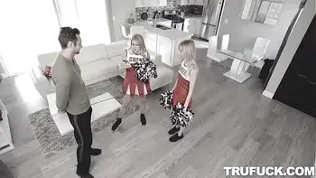 Mackenzie Moss, Nikki Peach In Cheer Tryouts