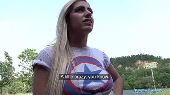 Public Agent Hot Brazilian twerker Mia Linz fucked outoors