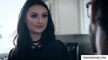 Sexy brunette sucking on the cock