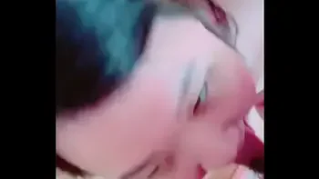 Asian teen with big tits swallows hot cum