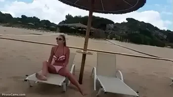 Two Girls have a Fun Time at the Beach