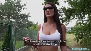 Public Agent Princess Jas get her big British Asian boobs out