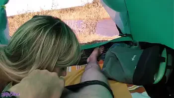 Risky Outdoor Blowjob By Cute Girl - Letty Black