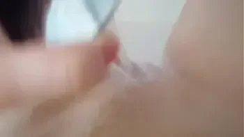 Super hot virgin teen cleaning and masturbation in the shower