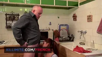 Old man fucks a nice French metisse teen
