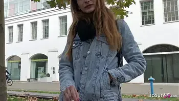 GERMAN SCOUT - EXTREM SKINNY TEEN ADELLE FUCK TO EYE ROLLING ORGASM AT STREET PICKUP