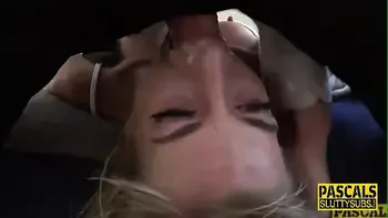 Throated kinky submissive gets anally pounded