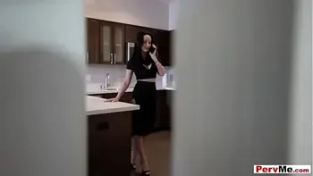 Brunette Italian stepmother has a sex addiction problem