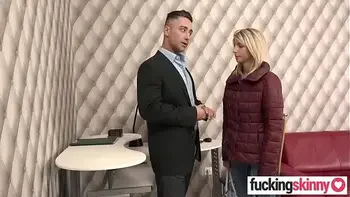 Teacher Grades Skinny Student with Cum