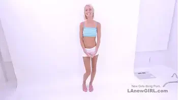 Gorgeous blonde sucks cock and gets fucked at modeling audition