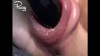 Crazy solo vid of a kinky chick with big swollen pussy