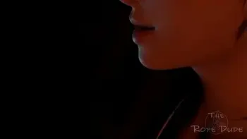 Lara Croft tied up and played with by Tifa [TheRopeDude]