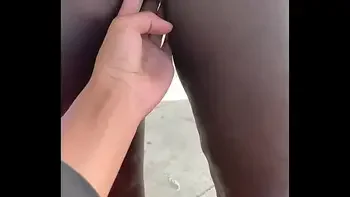 Black prostitute shows us her sexy body