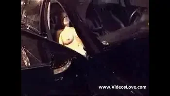 Amateur. Horny wife showing and masturbating in car