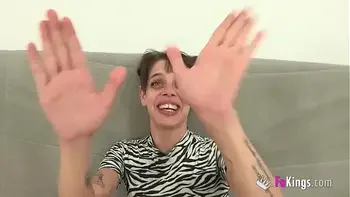 THE HELL IS THAT?? Iris and her first GIANT COCK