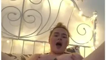 Cute British Slut Fucks Herself With Rabbit Toy