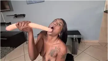 Desi Whore Fucking Her Throat And Rubs The Spit All Over Her Face Spit Play