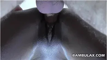 Cum Drips Out Of Ebony Pussy After Creampie Amateur