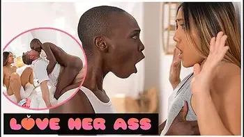 Asian Thai Babe And Stunning Black African Beauty Get Into A Anal Threesome With Squirt