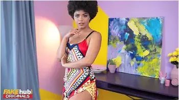 Ebony Foreign Exchange Student 18+ With Big Ass And Hairy Pussy In Trouble With Her Teacher