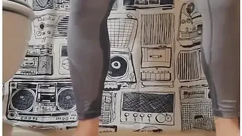 Horny And Desperately Wetting Gray Spandex