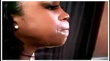 Busty black slut gets fucked in her pussy by white dick