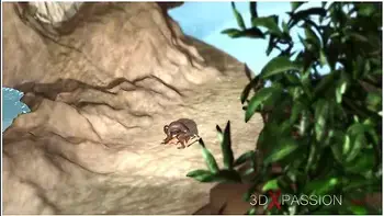 Sexy ebony gets fucked by a black guy on the savage island