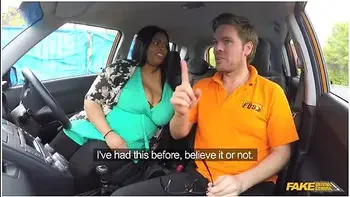 Ebony With Huge Ass And Huge Tits Fucked In A Car