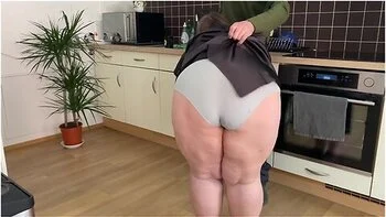 Wet Panties And A Waterfall Of Urine From A Lustful Stepmother-in-law