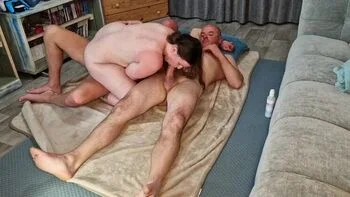 Amateur Wife Threesome With Two Guys - Double Cumshot Blowjob & Fuck