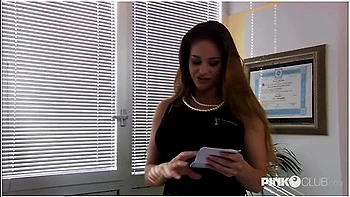 Cathy Heaven Anal In Office! Enormous Boobs!
