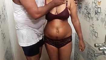 Inba and Laxi Ammu Hot Couple Bathroom Fucking - Indian Maid Roleplay Sex