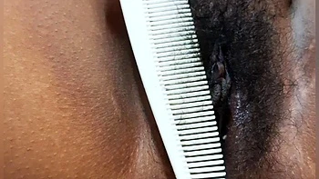 Indian Hot Sexy Aunty Comb Her Hairy Pussy Then Doing Unlimited Orgasam In Bedroom Without Dress And Panties