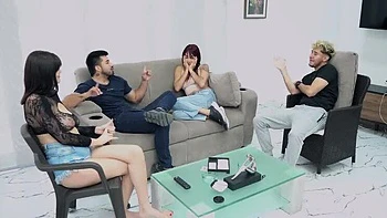 Bi Quartet College Swinger: Allison Sweet & Jade Mercury Amateur Foursome Blowjob Doggy Missionary