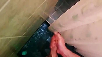 Stepmom LadyRoma Gives Handjob in Bathroom - Taboo Family Sex