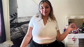 Bubblesincololge Nude School Girl Try On Haul With Huge Natural Tits