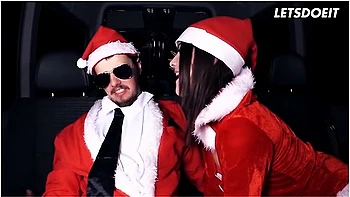 Lullu Gun Picks Up Amateur Guys For Hard Christmas Sex