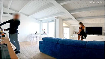 Service Room Adventure Pt 2: Gentlyperv Gives A Cum Load To The Slut Flasher