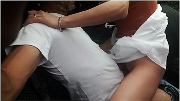 Public Park. Blowjob And Fucked In A Car (real) Interrupted By Police