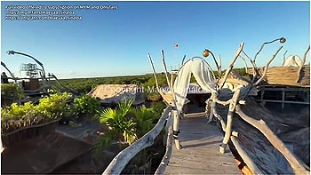 Vlog Tulum - Risky Fuck On The Terrace Of My Hotel Room With Amatrice Francaise